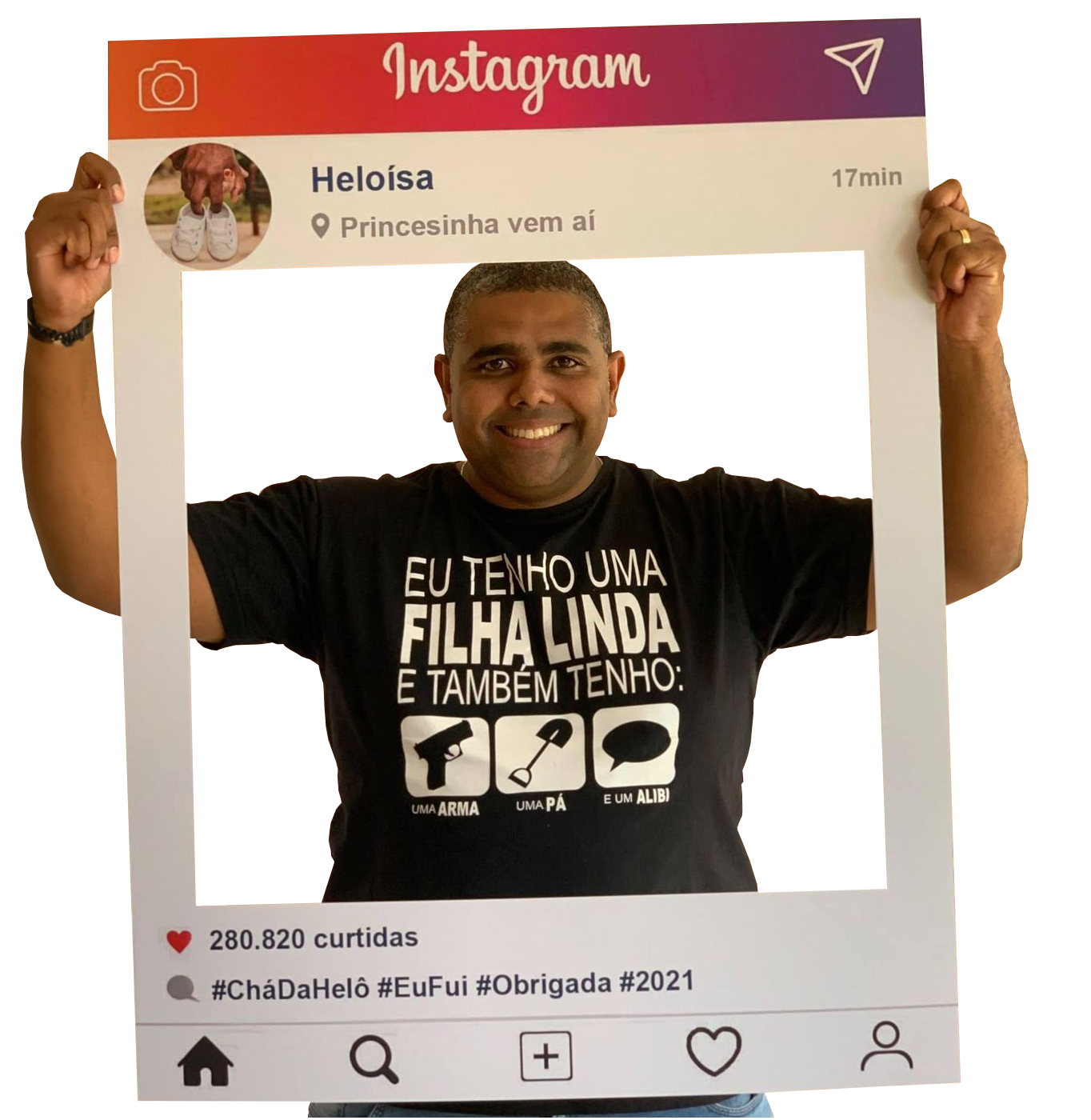 Moldura instagramável