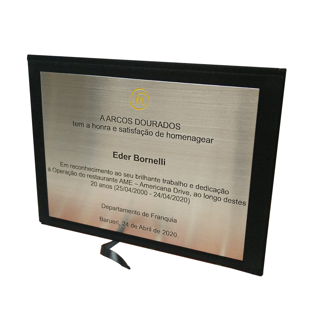 Placa de Homenagem