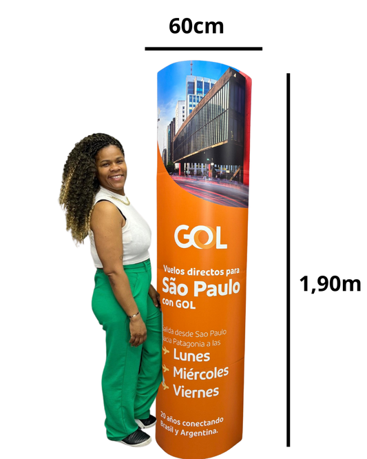 TOTEM DE PAPELÃO 1,90m | ELÍPTICO