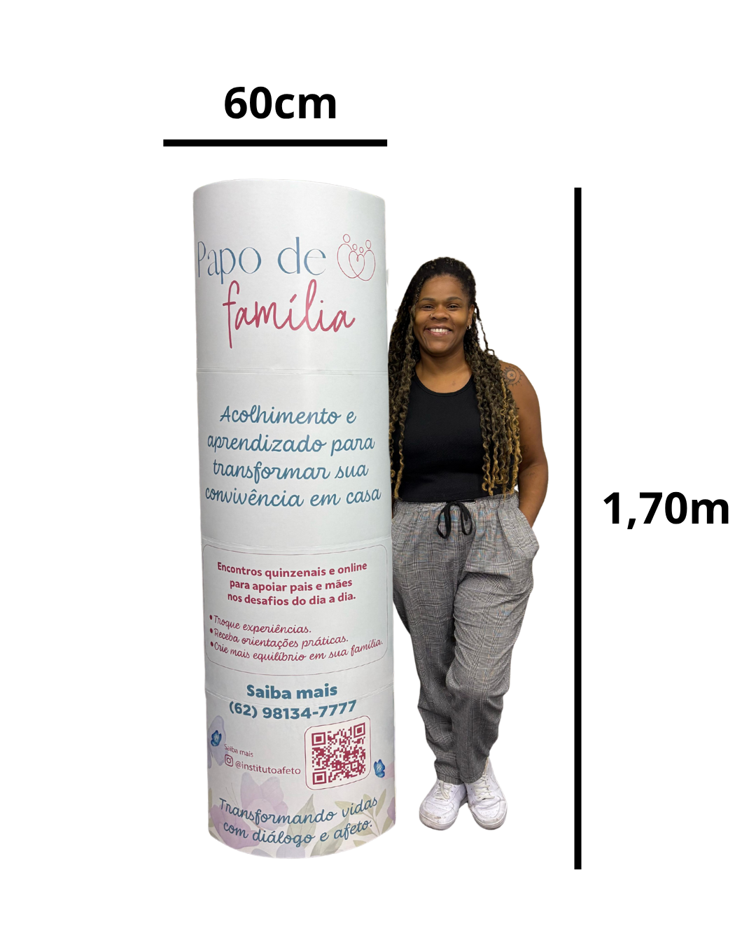 TOTEM DE PAPELÃO 1,70m | ELÍPTICO