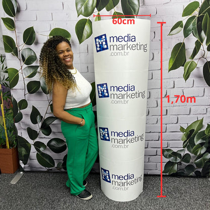 TOTEM DE PAPELÃO 1,70m | ELÍPTICO