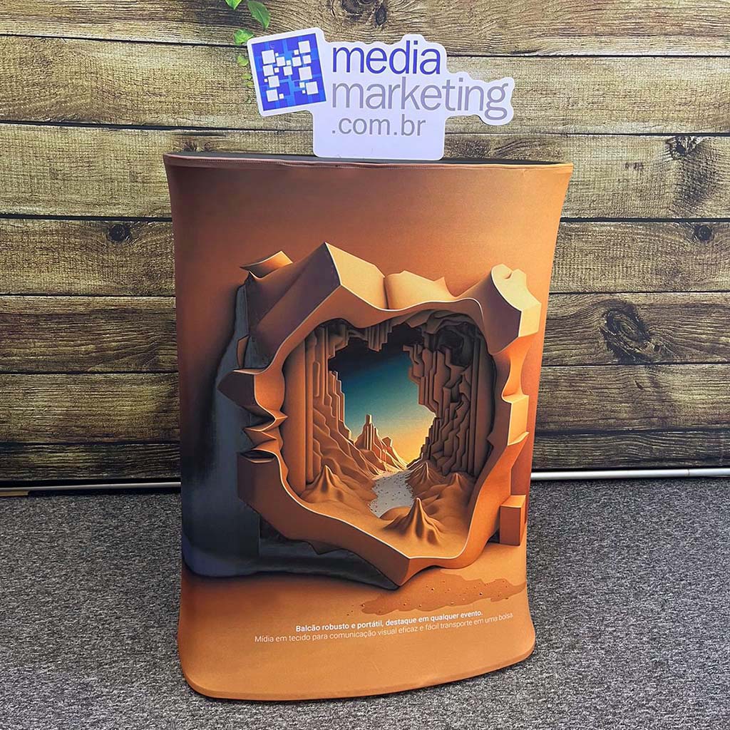 BALCÃO PORTÁTIL EM TECIDO FABRIC