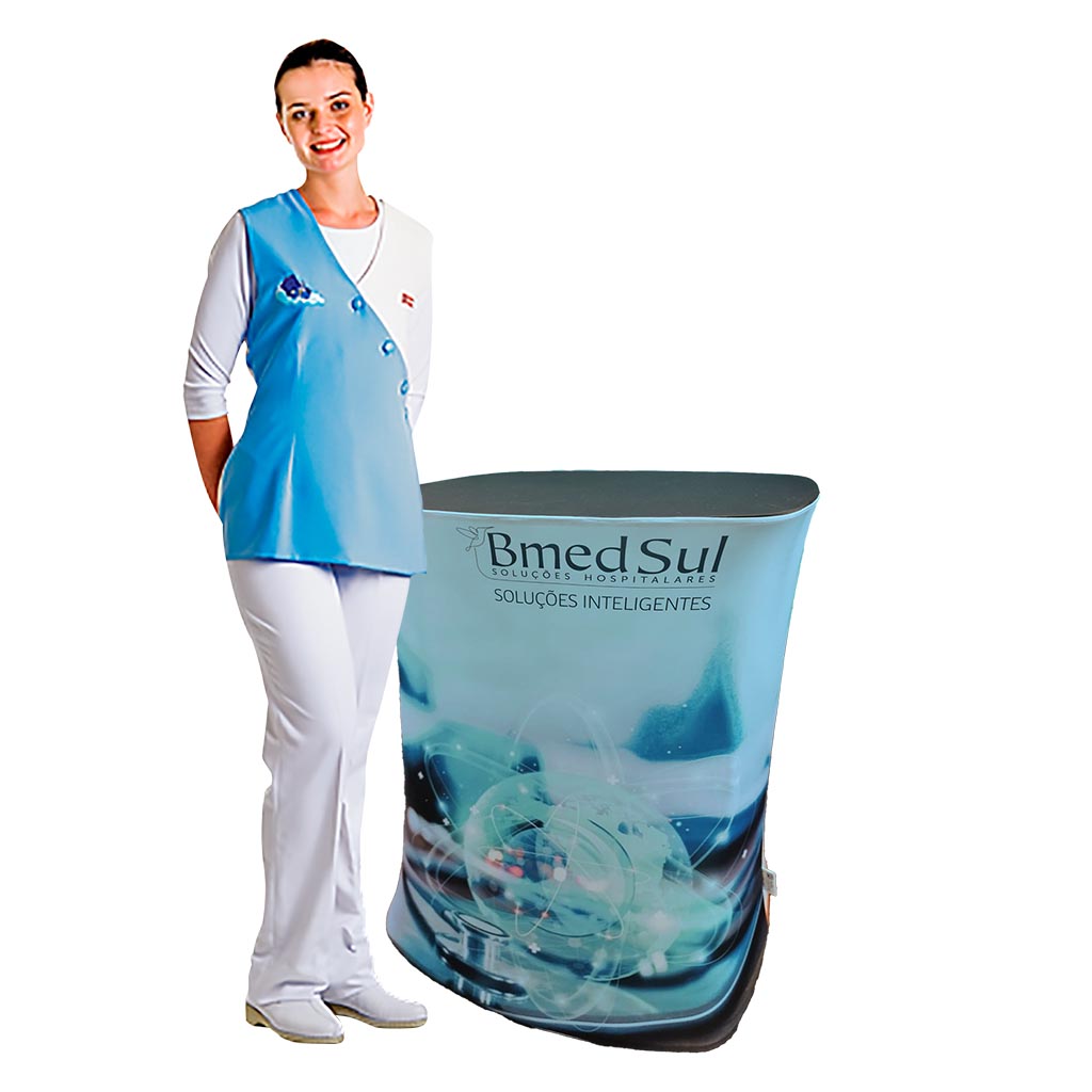 BALCÃO PORTÁTIL EM TECIDO FABRIC