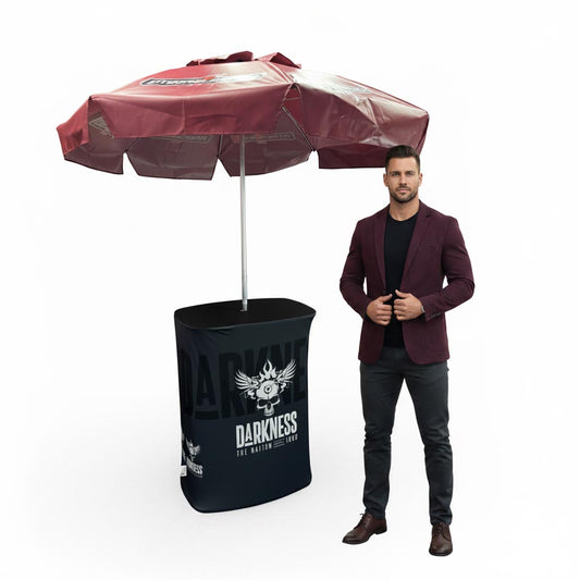 BALCÃO PORTÁTIL COM GUARDA SOL